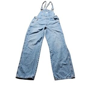 Levis Denim Overalls Womens Small Light Wash Blue Workwear Straight
